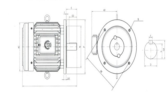 群策立式三相普通马达图纸 群策立式三相普通马达图纸